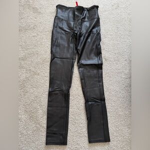 SPANX Black Faux Leather Leggings